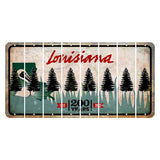 Louisiana 200 Years Cut License Plate Strips (Set of 8) Pine Tree