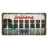 Louisiana 200 Years Cut License Plate Strips (Set of 8) Tiki