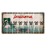 Louisiana 200 Years Cut License Plate Strips (Set of 8) Engine