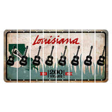 Louisiana 200 Years Cut License Plate Strips (Set of 8) Guitar