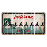 Louisiana 200 Years Cut License Plate Strips (Set of 8) Witches Hat
