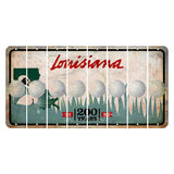 Louisiana 200 Years Cut License Plate Strips (Set of 8) Golfball