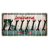 Louisiana 200 Years Cut License Plate Strips (Set of 8) Wrench
