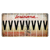 Louisiana Pelican Cut License Plate Strips (Set of 8) V