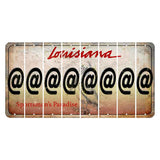 Louisiana Pelican Cut License Plate Strips (Set of 8) At Sign