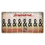 Louisiana Pelican Cut License Plate Strips (Set of 8) And Sign