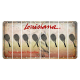 Louisiana Pelican Cut License Plate Strips (Set of 8) Tennis Racket