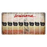 Louisiana Pelican Cut License Plate Strips (Set of 8) Pumpkin