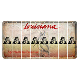 Louisiana Pelican Cut License Plate Strips (Set of 8) Santa Claus