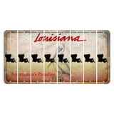 Louisiana Pelican Cut License Plate Strips (Set of 8) State Silhouette