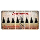 Louisiana Pelican Cut License Plate Strips (Set of 8) Pine Tree
