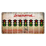 Louisiana Pelican Cut License Plate Strips (Set of 8) Traffic Light