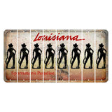 Louisiana Pelican Cut License Plate Strips (Set of 8) Cowgirl