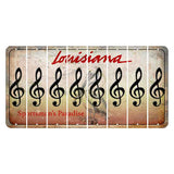 Louisiana Pelican Cut License Plate Strips (Set of 8) Music Note