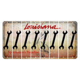 Louisiana Pelican Cut License Plate Strips (Set of 8) Wrench