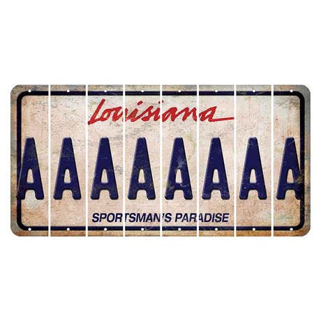 Louisiana Sportsmans Paradise Cut License Plate Strips (Set of 8) A