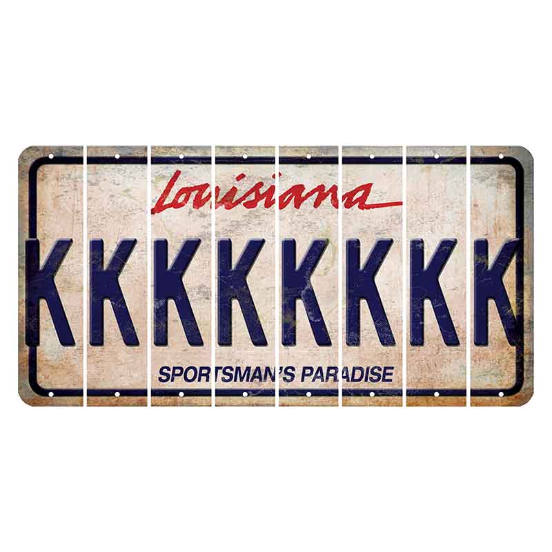 Louisiana Sportsmans Paradise Cut License Plate Strips (Set of 8) K