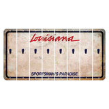 Louisiana Sportsmans Paradise Cut License Plate Strips (Set of 8) Apostrophe