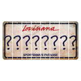 Louisiana Sportsmans Paradise Cut License Plate Strips (Set of 8) Question Mark
