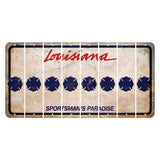 Louisiana Sportsmans Paradise Cut License Plate Strips (Set of 8) Fire Badge