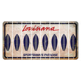 Louisiana Sportsmans Paradise Cut License Plate Strips (Set of 8) Surfboard