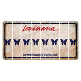 Louisiana Sportsmans Paradise Cut License Plate Strips (Set of 8) Butterfly