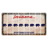 Louisiana Sportsmans Paradise Cut License Plate Strips (Set of 8) Bear