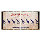 Louisiana Sportsmans Paradise Cut License Plate Strips (Set of 8) Giraffe