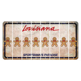 Louisiana Sportsmans Paradise Cut License Plate Strips (Set of 8) Gingerbread Man