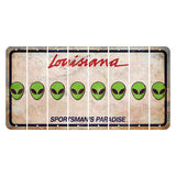 Louisiana Sportsmans Paradise Cut License Plate Strips (Set of 8) Alien
