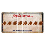 Louisiana Sportsmans Paradise Cut License Plate Strips (Set of 8) Football