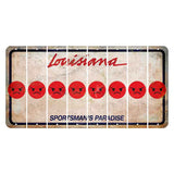 Louisiana Sportsmans Paradise Cut License Plate Strips (Set of 8) Emoji - Angry