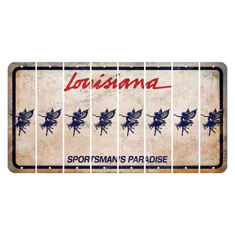 Louisiana Sportsmans Paradise Cut License Plate Strips (Set of 8) Fairy