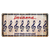 Louisiana Sportsmans Paradise Cut License Plate Strips (Set of 8) Music Note