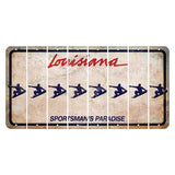 Louisiana Sportsmans Paradise Cut License Plate Strips (Set of 8) Snowboarder