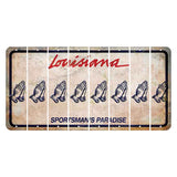 Louisiana Sportsmans Paradise Cut License Plate Strips (Set of 8) Praying Hands