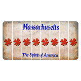 Massachusetts Spirit of America Cut License Plate Strips (Set of 8) Shamrock