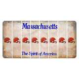 Massachusetts Spirit of America Cut License Plate Strips (Set of 8) Football Helmet