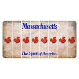 Massachusetts Spirit of America Cut License Plate Strips (Set of 8) Squirrel