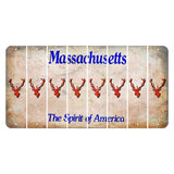 Massachusetts Spirit of America Cut License Plate Strips (Set of 8) Elk