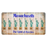 Massachusetts Spirit of America Cut License Plate Strips (Set of 8) Statue of Liberty