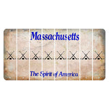 Massachusetts Spirit of America Cut License Plate Strips (Set of 8) Hockey