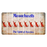 Massachusetts Spirit of America Cut License Plate Strips (Set of 8) Cat