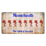 Massachusetts Spirit of America Cut License Plate Strips (Set of 8) Mermaid