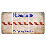 Massachusetts Spirit of America Cut License Plate Strips (Set of 8) Beaver