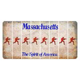 Massachusetts Spirit of America Cut License Plate Strips (Set of 8) Soldier - Running