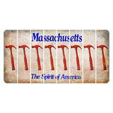 Massachusetts Spirit of America Cut License Plate Strips (Set of 8) Hammer