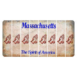 Massachusetts Spirit of America Cut License Plate Strips (Set of 8) Praying Hands