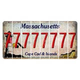 Massachusetts Cape Cod Cut License Plate Strips (Set of 8) 7
