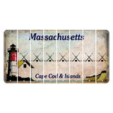 Massachusetts Cape Cod Cut License Plate Strips (Set of 8) Hockey
